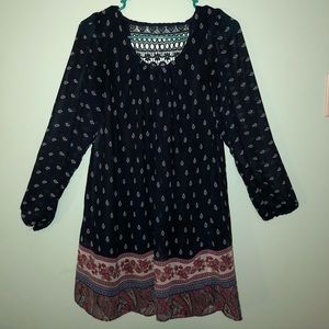 Blue patterned dress by My Michelle